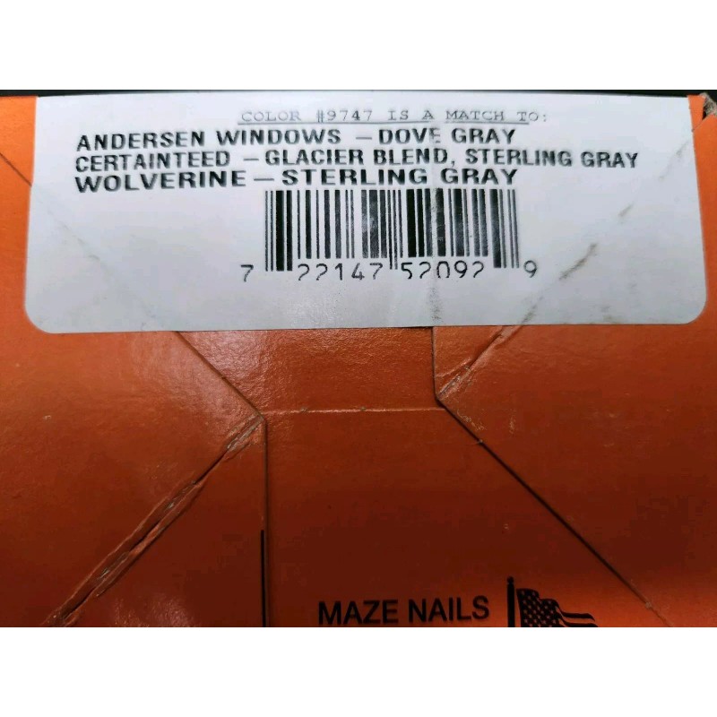 MAZE 1-1/4" STAINLESS STEEL RINGSHANK TRIM NAIL 9747 GRAY, 1Lb