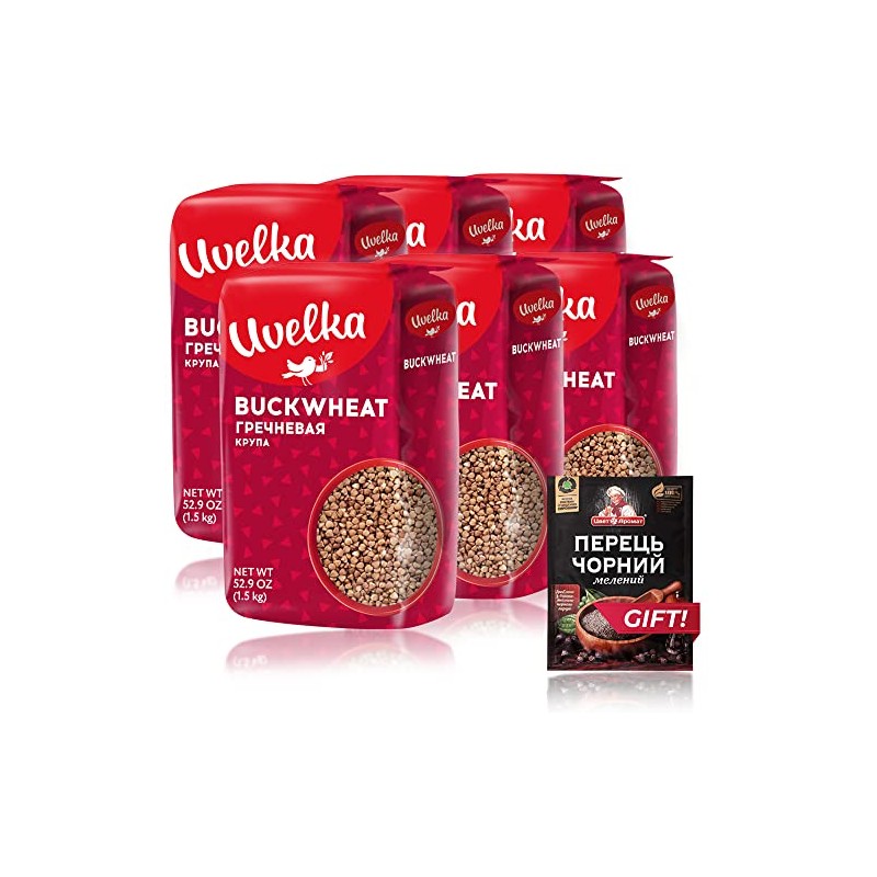 Buckwheat Groats Extra, 6x1500 gr (19.8 pounds total) + Ground