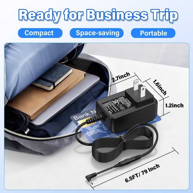 12V Laptop Charger Replacement Compatible with BMAX MaxBook Computer