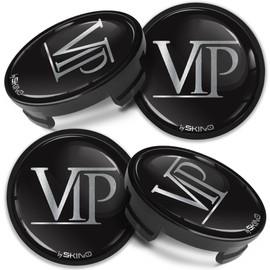 Biomar Labs Compatible with Ford 6M211003 Hub Caps Wheel Hub Caps 54 mm VIP Logo Silver CFZ 14