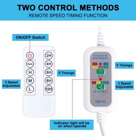 Xindejia USB Powered Small Ceiling Fan 6 Blades Quiet DC 5V USB Hanging Fans for Indoor Outdoor RV Bed Room Dorm Desk Travel Camping Tent Cubicle Mini Portable Canopy Fans - White