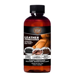 European Leather Care Leather 4 oz Conditioner for Leather Couch, Furniture, Shoe, Leather Jacket, Purse, Boot Cleaner, Leather Conditioner Car Leather Cleaner Leather Repair Restorer All Natural USA