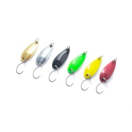 OWNER Cultiva SBL-35 Single Barbless Hook #6 QB100175a01n0 Oludo Fishing Tackle Spoon Utilizing Cartiva Products Set of 6