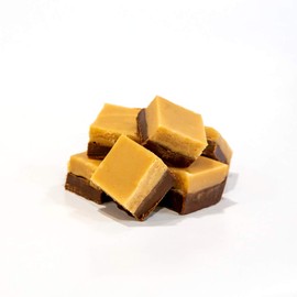 Chocolate Peanut Butter Layered Fudge, 1 Pound