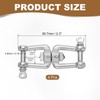 sourcing map Heavy Duty M5 Double Swivel Eye Hook, 304