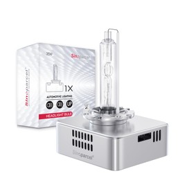 Sinoparcel D5S Xenon HID Headlight Bulb, Ballast Integrated 6000K 35W High and Low Beam Replacement Light - Pack of 1