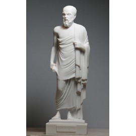 Greek Philosopher Socrates Cast Marble Statue Sculpture Figure 9.45 inches