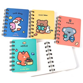 BetterJonny 12 x Mini Animal Notebooks for Boys & Girls Party Bags, Unisex A7 Pocket Size Notebook, Cute Stationery Gifts for Party Bag Fillers, Cartoon Notepads for Kids of any Age