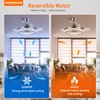 ANFERSONLIGHT Retractable Ceiling Fan with Lights and Remote, 42 Inch