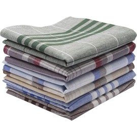 emperoch 6 Men's Handkerchiefs 15.7" x 15.7" Handkerchiefs for Men Cotton Pocket Squares for Men Hankies Mens Cotton 40cm x 40cm Mens Handkerchiefs