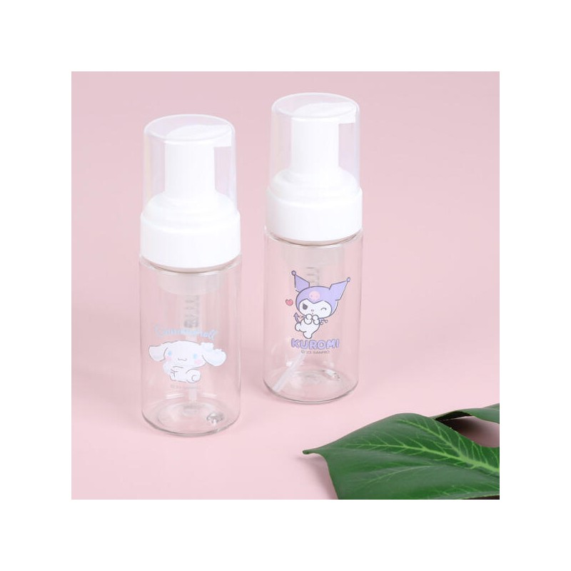 Sanrio 국산 산리오 시나모롤 쿠로미 거품용기 100ml 버블펌프 공병 투명용기
