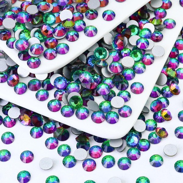Briskbloom Briskbloom Flatback Crystal Rhinestones Round Gems for Nail Art
