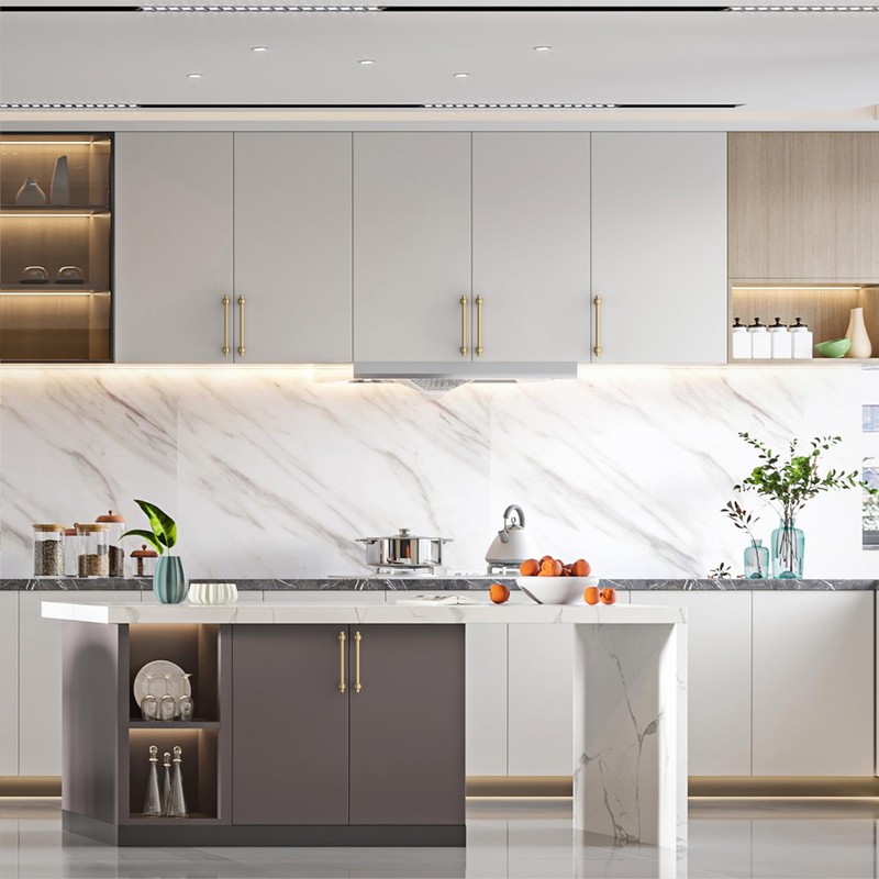 Asidrama 10 Pack 5 Inch(128mm) Champagne Bronze Cabinet pulls Kitchen