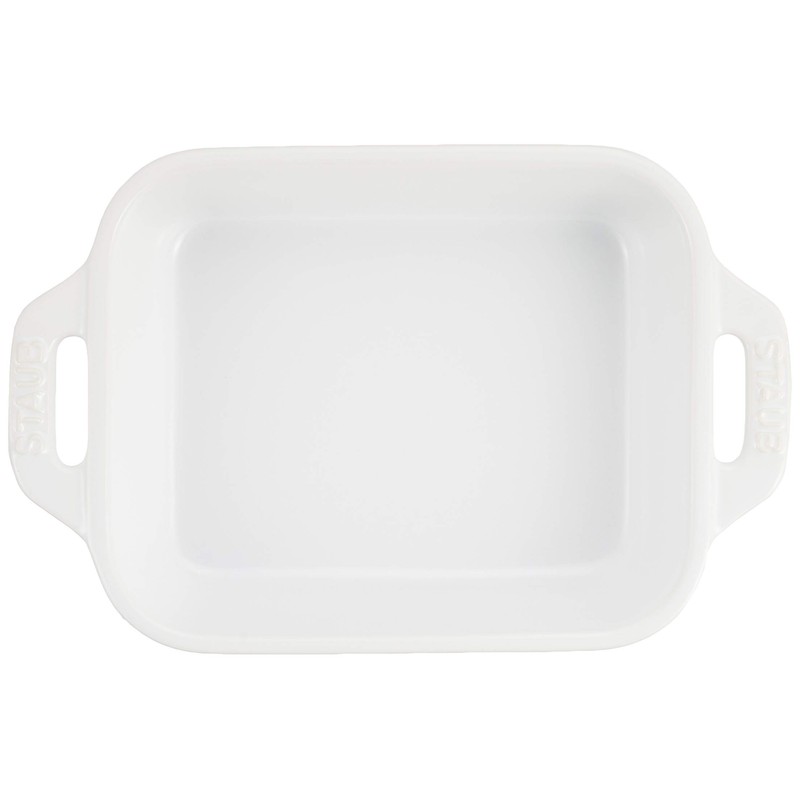 staub Dish 40508-584 Rectangular Dish, White, 5.5 x 4.3 inches