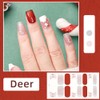 CHANGAR Pegatinas de esmalte de uñas de Navidad con copo