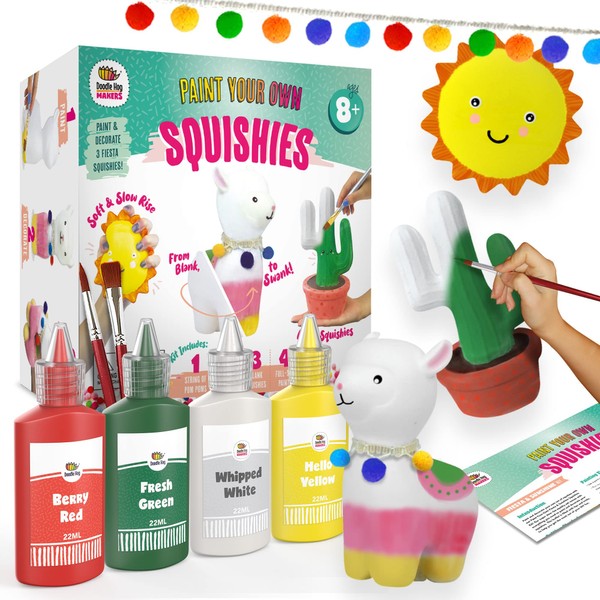 DOODLE HOG Alpaca Squishy Paint Set for Kids Ages 8-12,