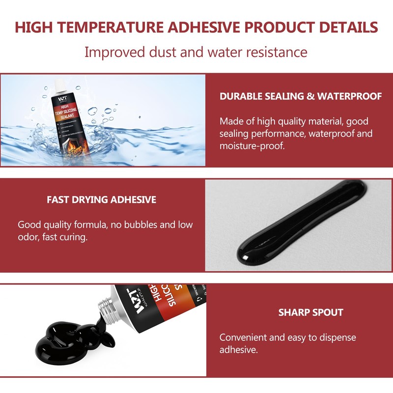 INNOVAYOU 200ml Oven Heat Resistant Glue, High Temperature Adhesive Fixes