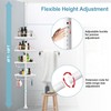 Corner Shower Caddy Tension Pole, Rustproof Bathtub Storage Organizer with