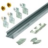 Slide-Co 161791 By-Pass Closet Track Kit, 48 In., 2-Door Hardware,