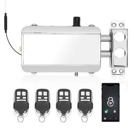 Electronic Deadbolt Door Lock, Remote Control Locks, RV Lock Keyless, Remote Control Keyless Entry Locks with 4 Remotes Controls for Home, Hotel, Apartment, RV Security