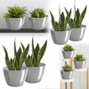 PECZEKO Flower Pot Shiny Plastic Planter Decorative Pot for Large