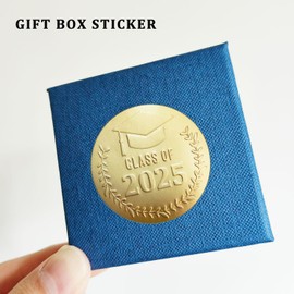 100 x Class of 2025 Stickers, Graduation Favor Gold Foil Stickers, 2025 Graduation Stickers, Senior Stickers, Graduation Announcement, Grad Party Envelope Seals, Embossed Sticker (Gold)
