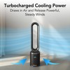 Comfort Zone 40-Inch Bladeless Tower Fan for Bedroom, 3-Speed Stand