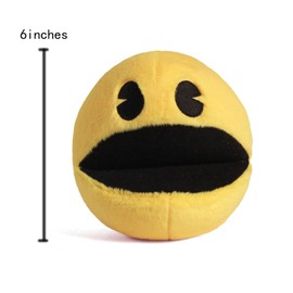 WjcnPac-Man 6inches Pac Plush Toy, Ghost Stuffed Plushes,Set of 5 Toys Can Be Used for Party Decoration, Soft and Comfortable Stuffed Animal, Suitable for Birthday Gifts, Children's Day Giftsetc.