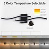Black Curved Bathroom Vanity Light Fixture Over Mirror, 31.5 inch