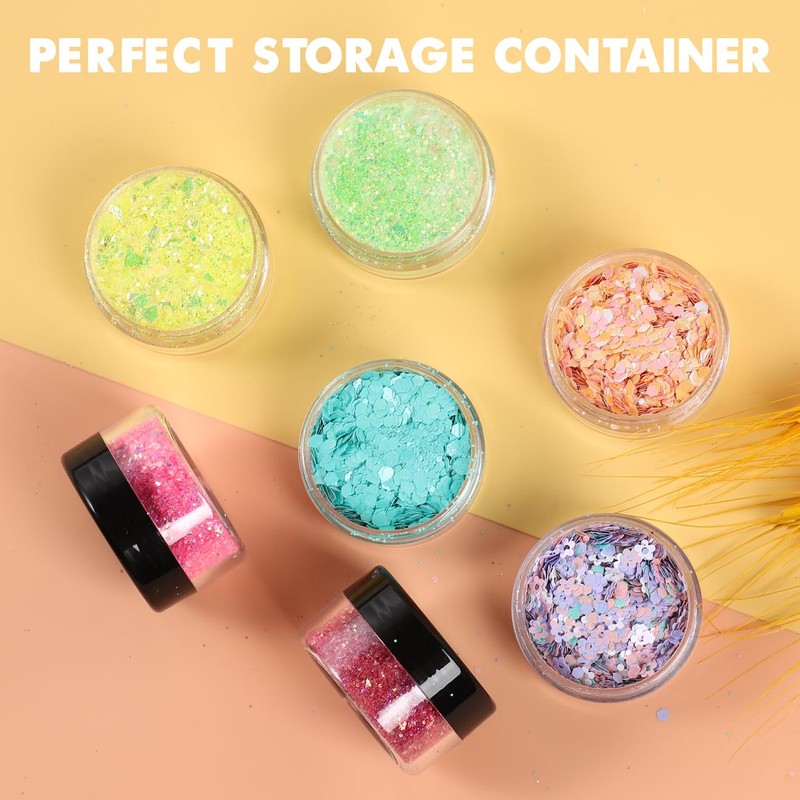 10 Gram 20 Count Sample Containers, Small Plastic Containers with