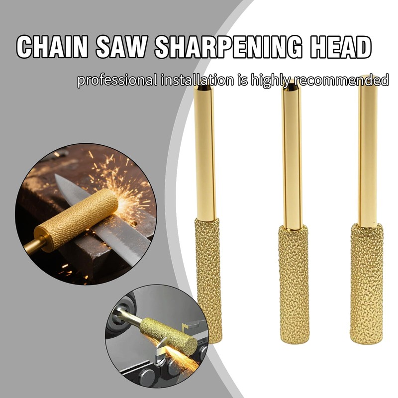 Anxingo 24Pcs Titanium Coated Diamond File, High Hardness Diamond Chainsaw