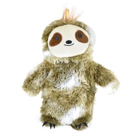 K Collection 3D Novelty Hot Water Bottle with Removable Cover - Sloth Design - Soft Plush Cover - Premium Natural Rubber