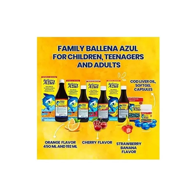 Ballena Azul Aceite De Hígado De Bacalao Para Adultos Y