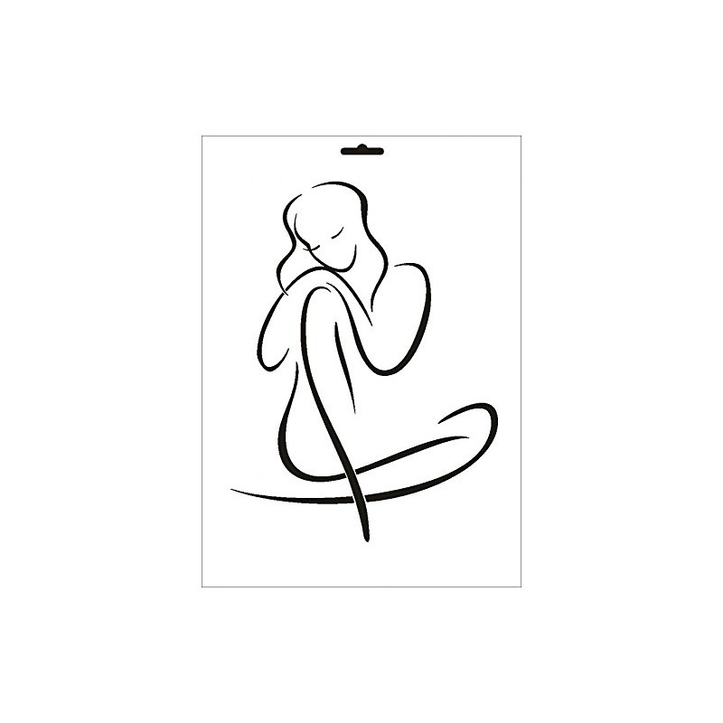 UMR-Design W-024 Face Wall / Textile Stencil Size A5