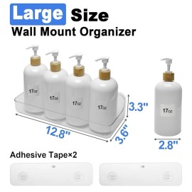 Unbranded Acrylic Wall Mounted Shower Caddy, Shelf, No Drilling Walls