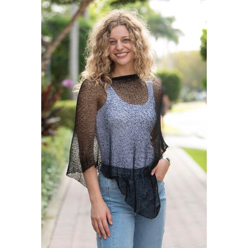 Back from Bali Women's Sheer Poncho Shrug Bolero, Lightweight Summer