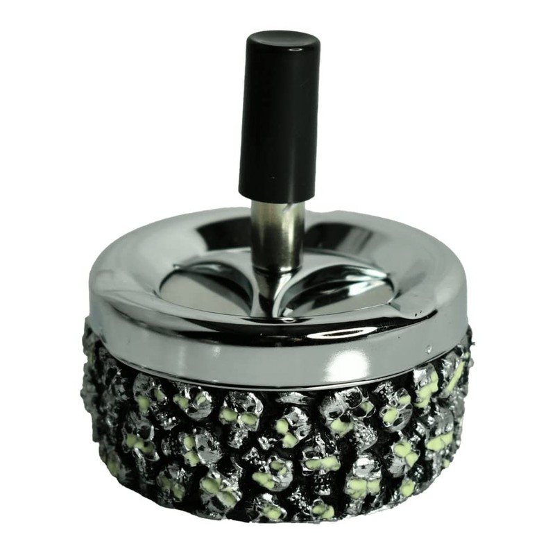 Nulite Glow in the Dark Spinning Ashtray - Skulls