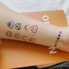 Tattoo sticker mask decoration deco 1 piece - 3 tattoo stickers - smile / 타투 스티커 마스크 꾸미기 데코 판박이 1장 - 3타투스티커-스마일