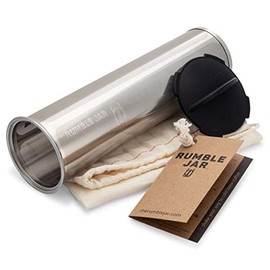 Rumble Jar - Next-Gen Cold Brew Coffee Maker for 64oz Mason Jar - 200 Micron Filter Is Ideal for Coarse Grounds & Stronger Coffee - Includes Cotton Filter Sock (64oz Filter only w/Dark Black cap)