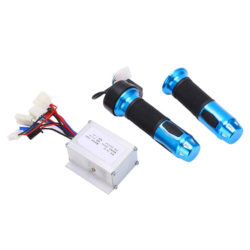 24V 250W Electric Bicycle Controller Kit Blue Crystal Twist Throttle