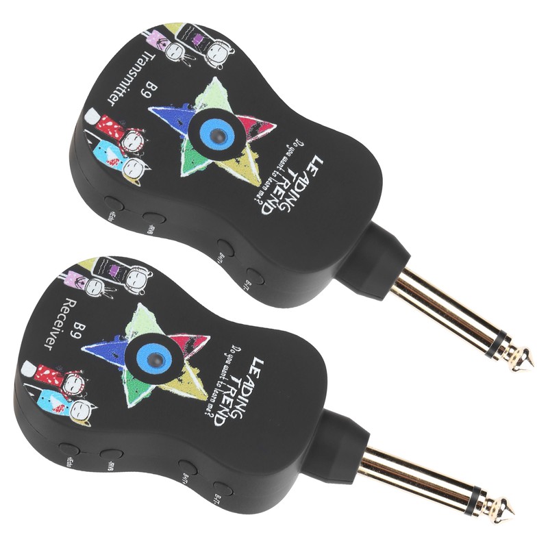 Guitar Wireless System Transmitter Receiver Electronic Pickup Reverb Treble Bass