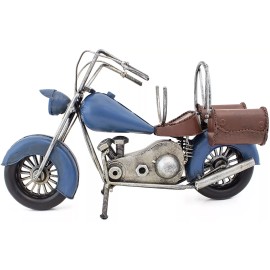 BRUBAKER Beer Bottle Holder "Vintage Motorcycle" - Metal Sculpture, Hand-Painted