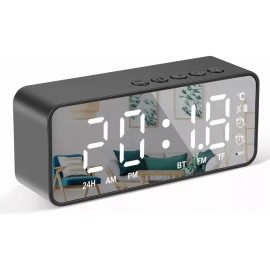 Reloj Despertador Digital C/bocina/bluetooth/radio Fm Color Negro SAVEFREE