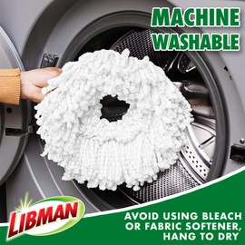 Libman Tornado Spin Mop System Plus 3 Refill Heads | Mop and Bucket with Wringer Set | Floor Mop | Spin Mop | Libman Mop | Mops for Floor Cleaning | Hardwood Floor Mop | 4 Total Mop Heads Included