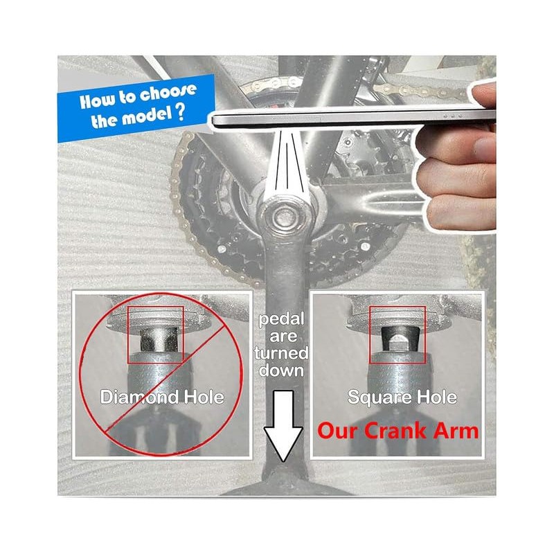 PROWHEEL Ebike Crank Arm Available in Square Hole,140MM/152MM/160MM/165MM/170MM/175MM Black Bike