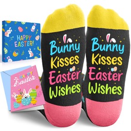 HAPPYPOP Easter Socks for Women - Rabbit Bunny Gifts for Men Teens Ladies