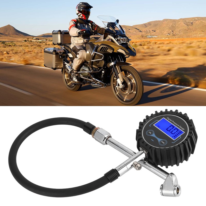 XHIKOWAT Universal Digital Tire Inflator Pressure Gauge LCD Display for