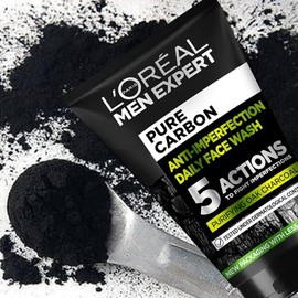 L'Oréal Paris Gel de Limpieza Facial de Men Expert, Pure Charcoal, 100 ml