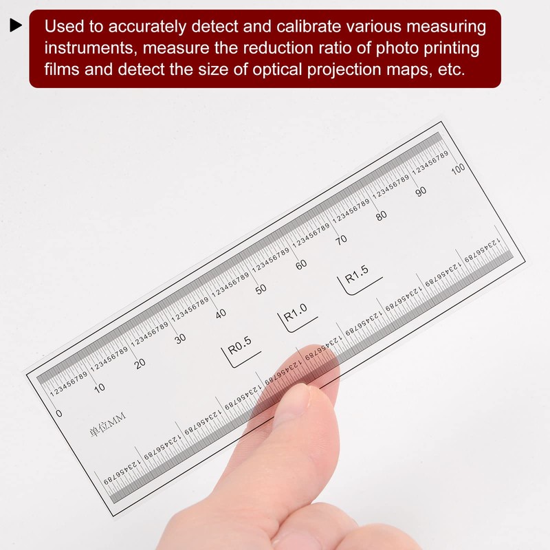 sourcing map 2pcs Film Flexible Ruler 10cm 0.1mm Scale with