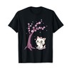 Kawaii Cat Cherry Blossom Anime Kitten Sakura Japanese Art T-Shirt